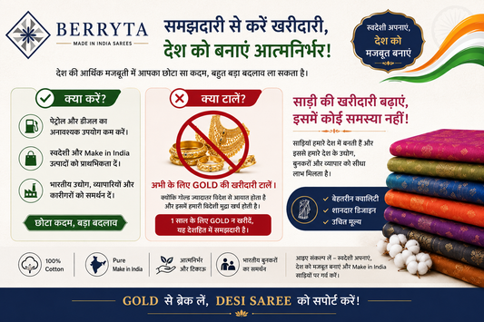 Berryta Promotes ‘Smart Buying’ with Swadeshi Focus – Encouraging Saree Purchases Over Gold